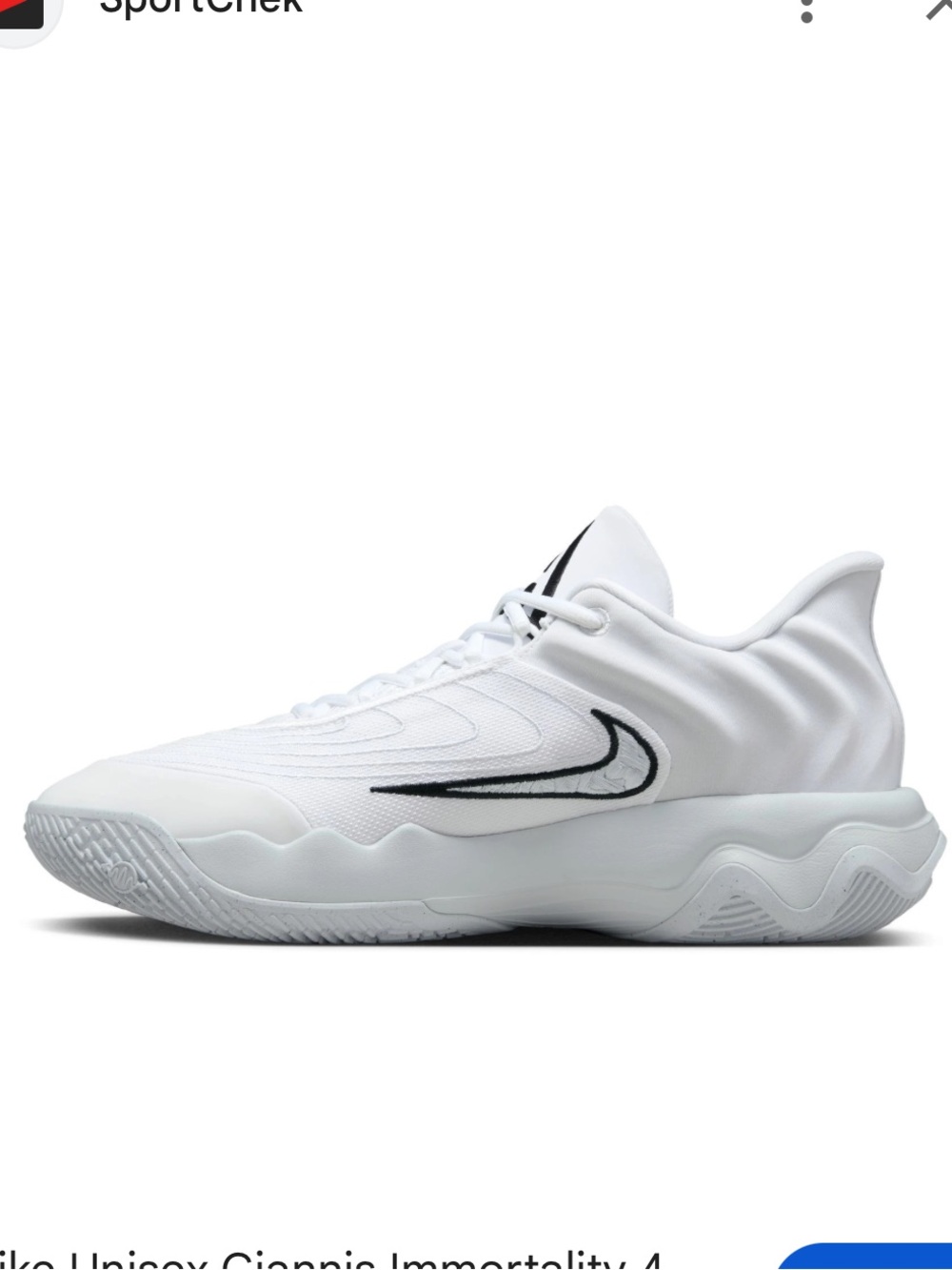 GIANNIS Immortality 4 White Platinum Athletic Sneakers - Lightweight Basketball